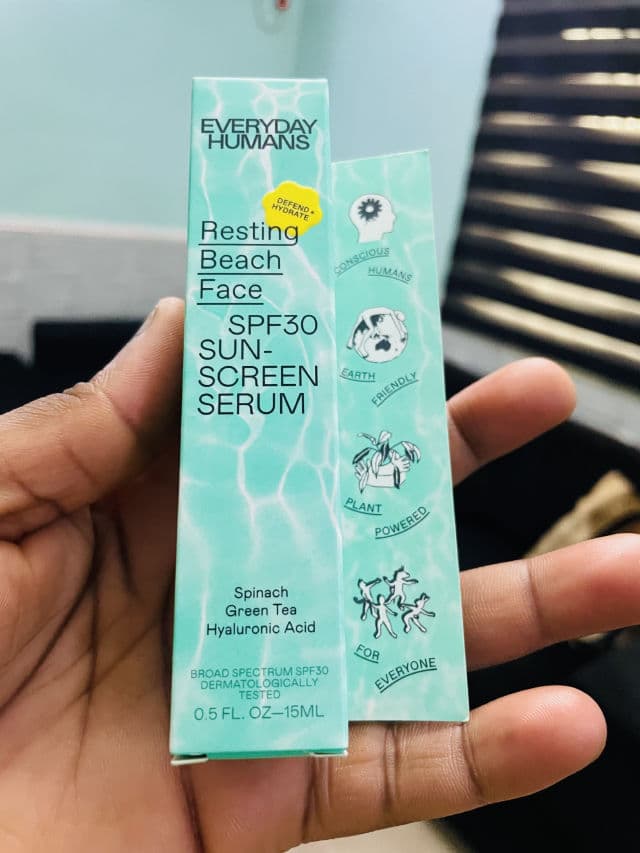 Everyday Humans Resting Beach Face SPF30 Sunscreen Serum review photo by BabybanksBrown