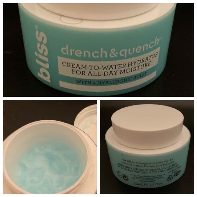 Bliss Fabulous Drench N Quench Cream to Water Lock-in Moisturizer review photo by Grinnoir
