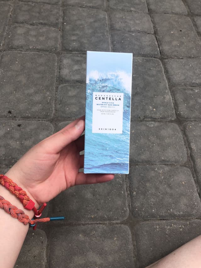 SKIN1004 Madagascar Centella Hyalu-Cica Water-Fit Sun Serum SPF50+ PA++++ review photo by leahxlix