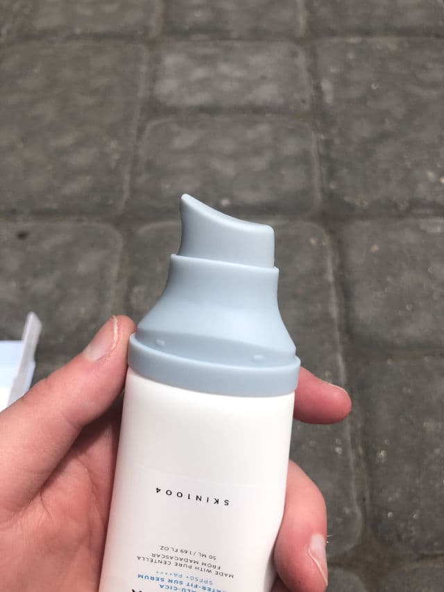 SKIN1004 Madagascar Centella Hyalu-Cica Water-Fit Sun Serum SPF50+ PA++++ review photo by leahxlix
