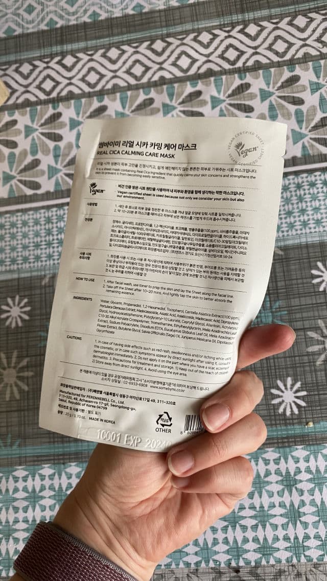 Some By Mi Real Cica Calming Care Mask review photo by ohohbeauty