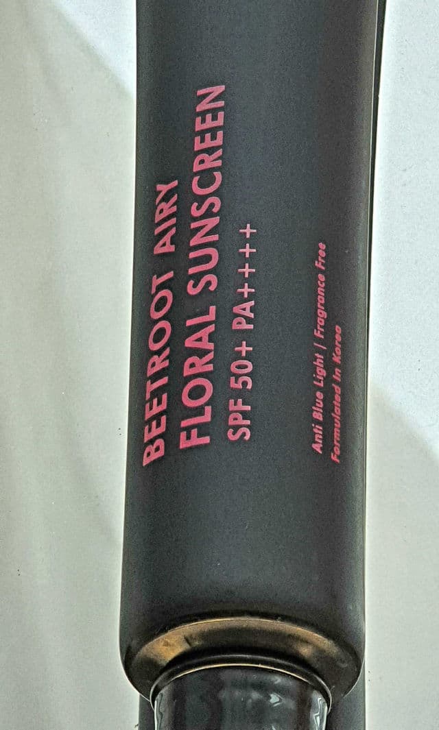 Be.Ippuni Beetroot Airy Floral Sunscreen SPF50+ PA++++ review photo by ChristieX