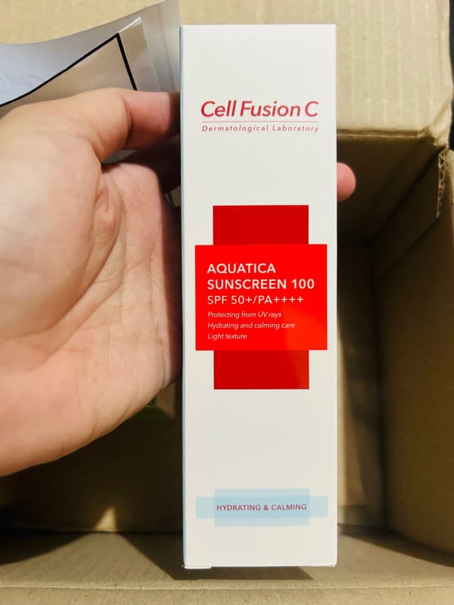 Cell Fusion C Aquatica Sunscreen 100 SPF50+ PA++++  review photo by Coffeethenskin