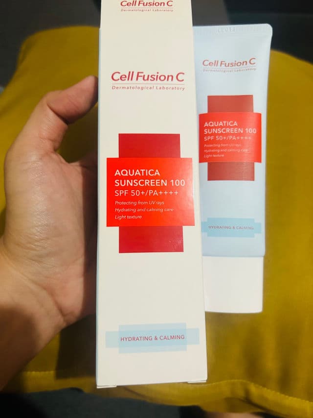 Cell Fusion C Aquatica Sunscreen 100 SPF50+ PA++++  review photo by Coffeethenskin