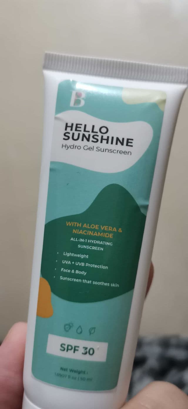 Bubbly Skin Hello Sunshine Hydrogel Sunscreen with Aloe Vera Extract SPF 30 review photo by margauxxx