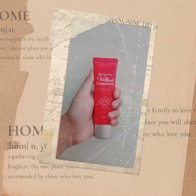 TIAM My Signature Vita Red Sunscreen SPF50+ PA+++ review photo by Muniba