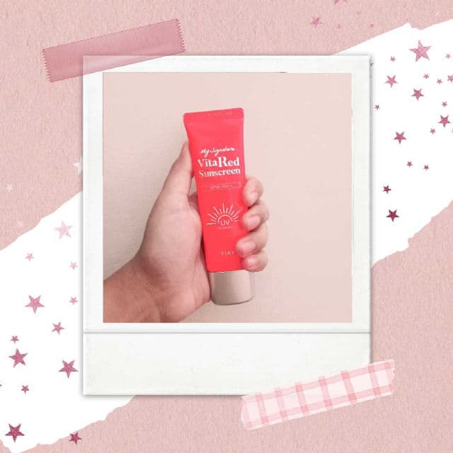 TIAM My Signature Vita Red Sunscreen SPF50+ PA+++ review photo by Muniba