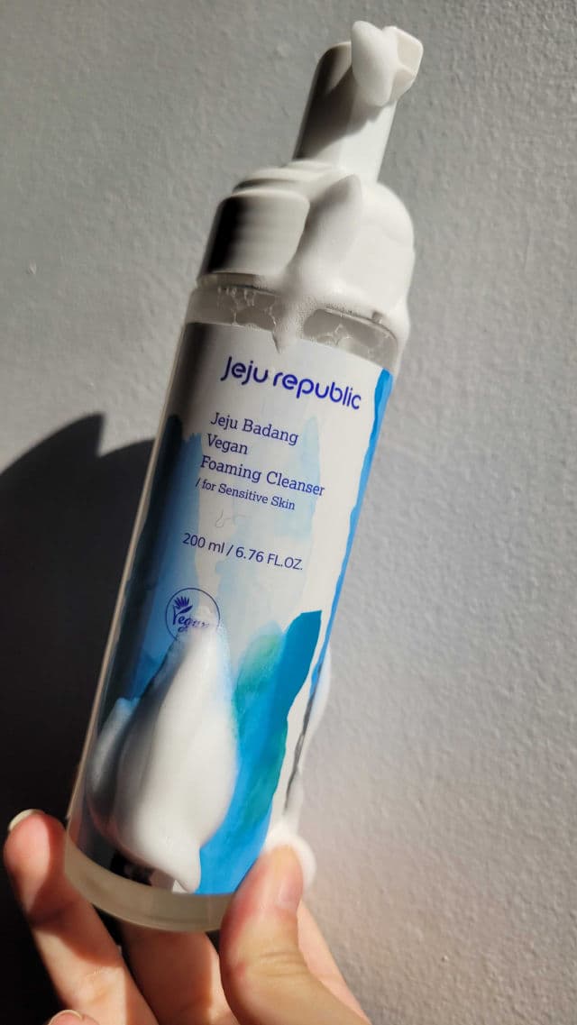 Jeju Republic Jeju Badang Vegan Foaming Cleanser review photo by SkincrediblyMe