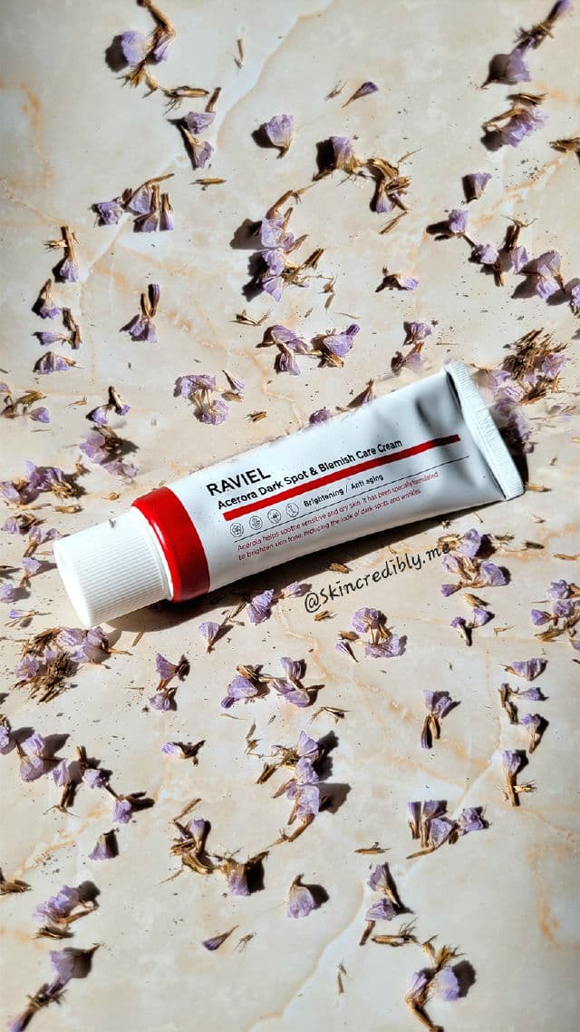 RAVIEL Acerola Dark Spot & Blemish Care Cream review photo by SkincrediblyMe