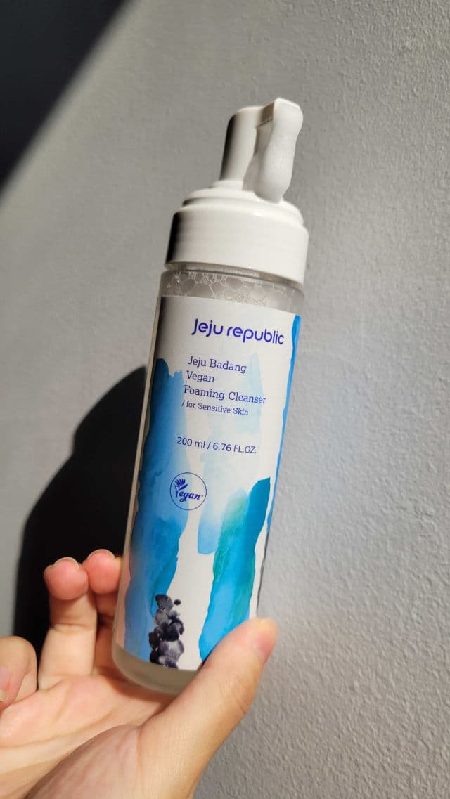 Jeju Republic Jeju Badang Vegan Foaming Cleanser review photo by SkincrediblyMe