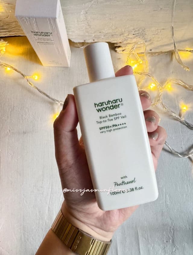 HaruHaru WONDER Black Bamboo Top-to-Toe SPF Veil SPF50+ PA++++ review photo by MissJazzy