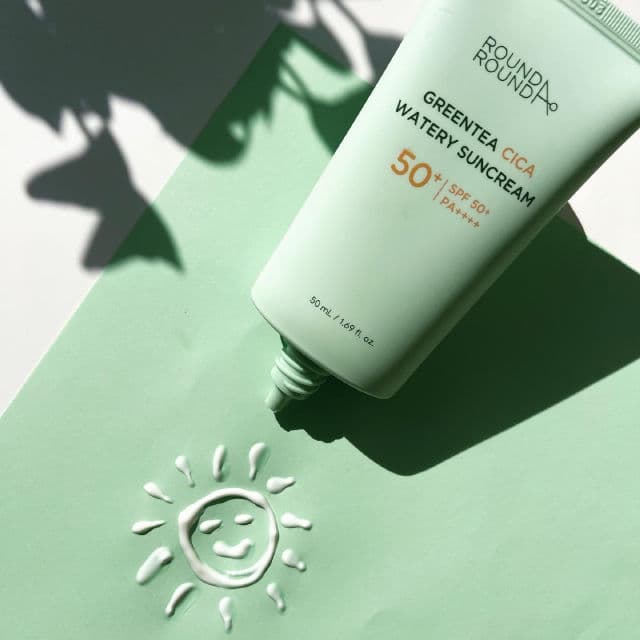 Round A' Round Greentea Cica Watery Sun Cream SPF 50+ PA++++  review photo by queque062