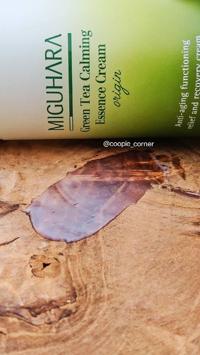 Miguhara Green Tea Calming Essence Cream - Origin review photo by Lesyao