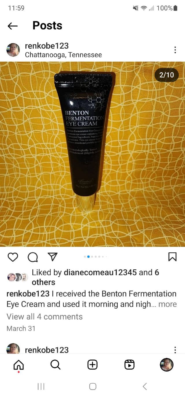 Fermentation Eye Cream product review