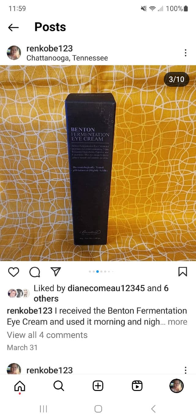 Fermentation Eye Cream product review