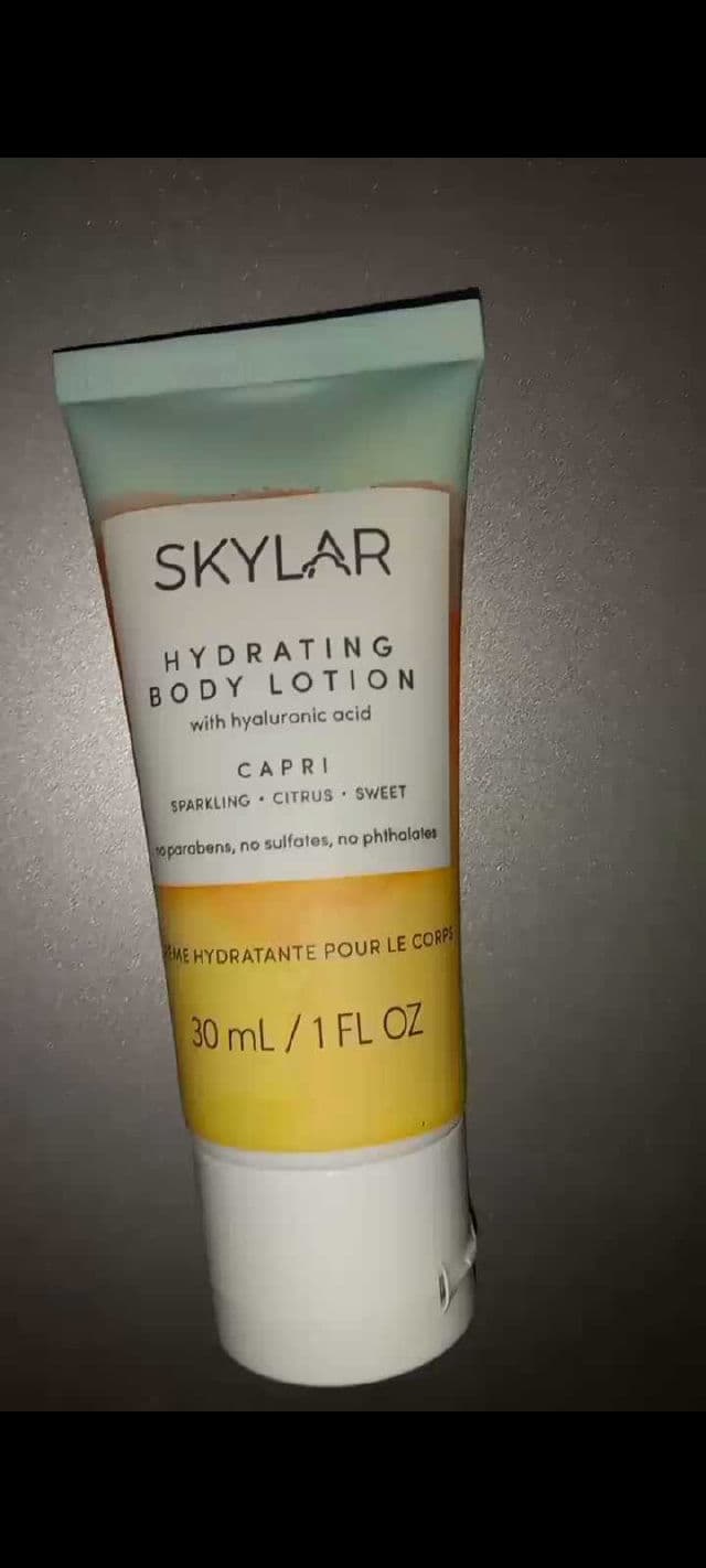 Skylar Hydrating Body Lotion in Capri review photo by DiscoveringDaily