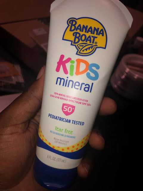 Banana Boat Kids Mineral Based Sunscreen Lotion SPF 50+ review photo by mimi1122