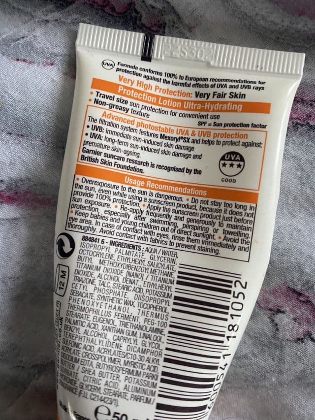 Garnier Ambre Solaire Ultra-hydrating Sun Cream SPF30 review photo by glowithaysh