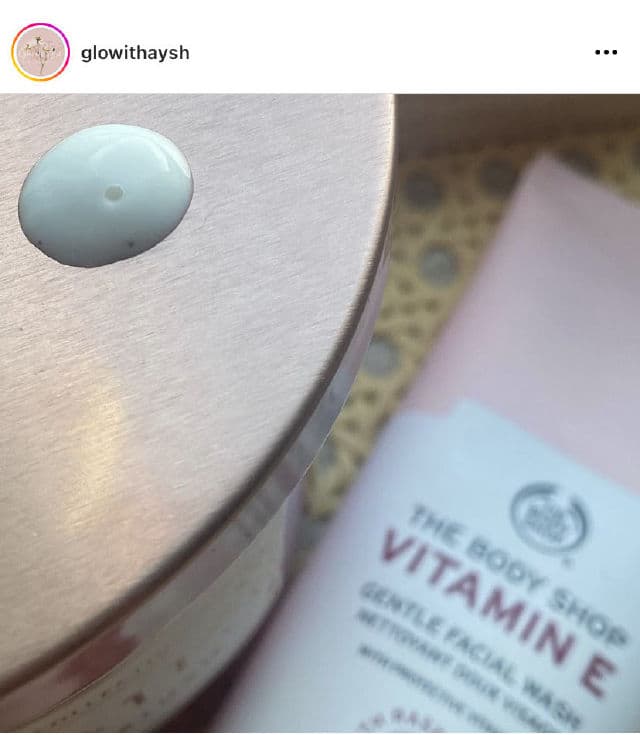 The Body Shop Vitamin E Gentle Facial Wash review photo by glowithaysh