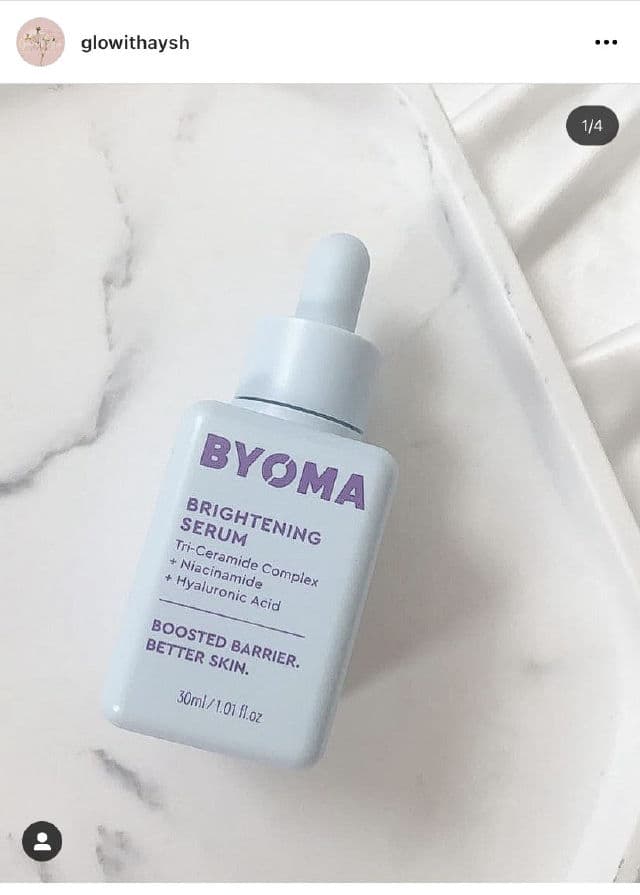 BYOMA Brightening Serum review photo by glowithaysh