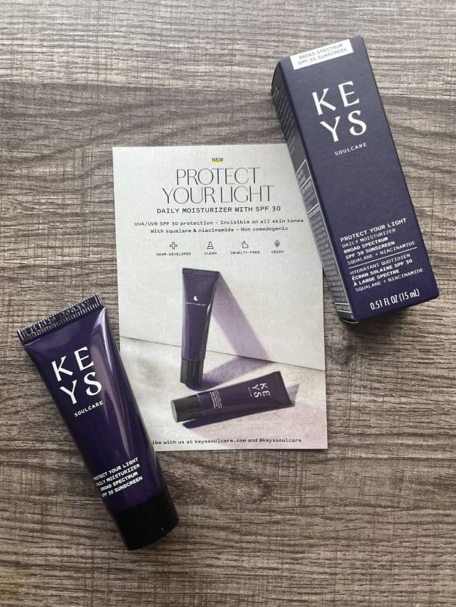 Keys Soulcare Protect Your Light Daily Moisturizer SPF30 review photo by BeautyByJennMarie