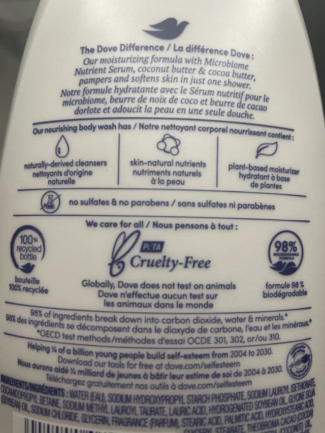 Dove Restoring Coconut Butter & Cocoa Butter Body Wash review photo by BeautyByJennMarie
