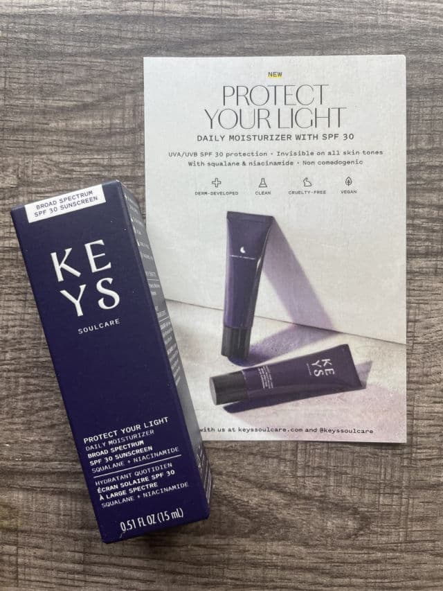 Keys Soulcare Protect Your Light Daily Moisturizer SPF30 review photo by BeautyByJennMarie