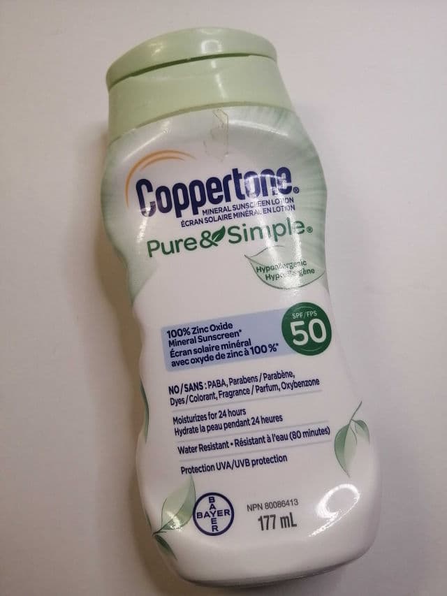 Coppertone Pure & Simple Face Lotion SPF 50 review photo by dianeprokop