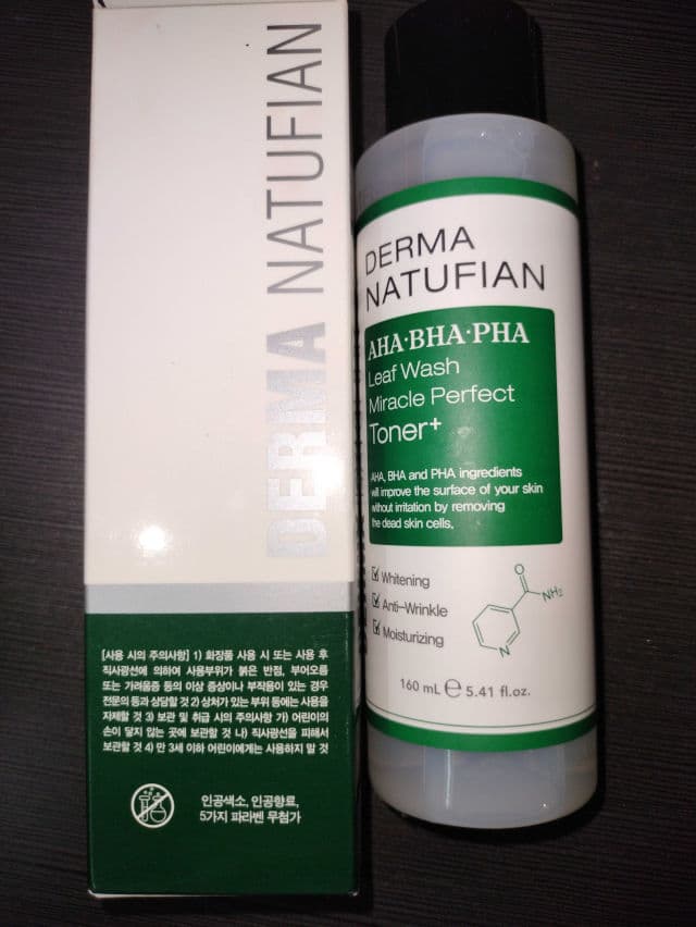 Derma Natufian AHA BHA PHA Leaf Wash Miracle Perfect Toner review photo by bunnybun