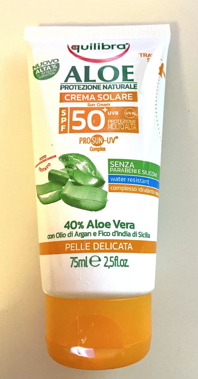 Equilibra Aloe Sun Cream SPF 50+  review photo by Cysia