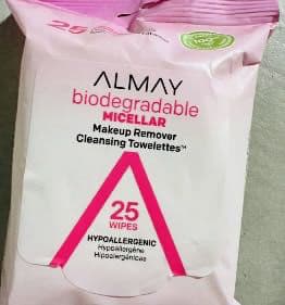 Almay Biodegradable Micellar Makeup Remover Cleansing Towelettes review photo by KarenBlanco