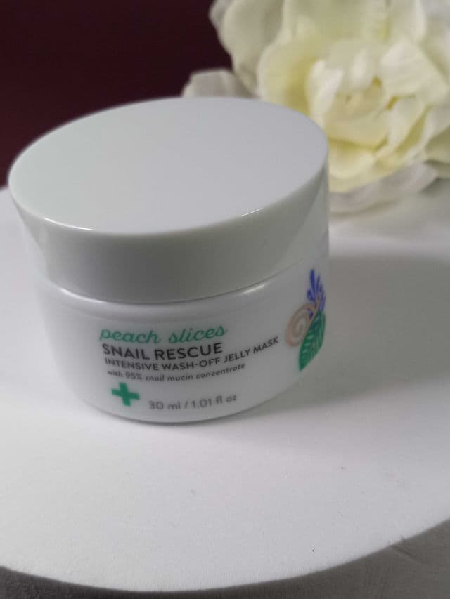 Peach Slices Snail Rescue Intensive Wash-Off Jelly Mask review photo by lamamaishere