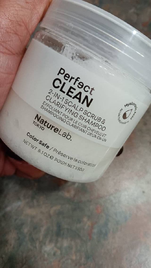 NatureLab. Tokyo Perfect Shine Clarifying Scalp Scrub review photo by lamamaishere