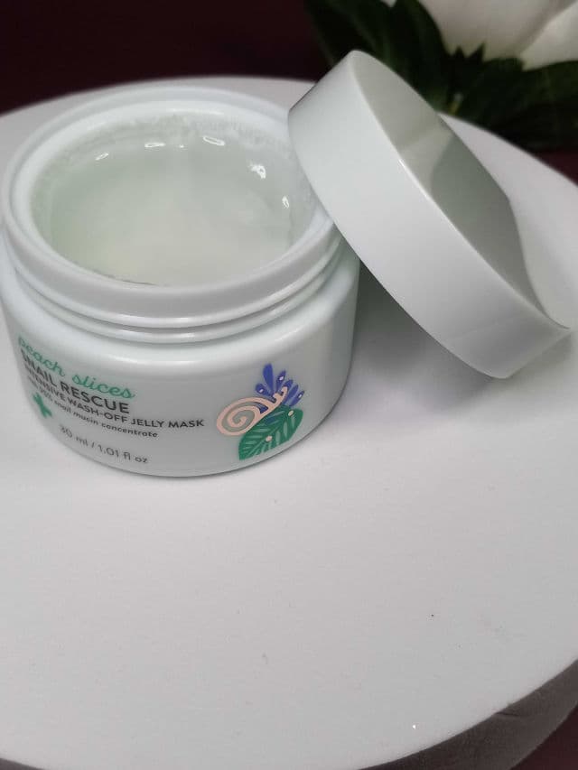 Peach Slices Snail Rescue Intensive Wash-Off Jelly Mask review photo by lamamaishere