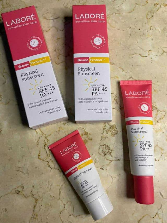 LABORE BiomeProtect Physical Sunscreen SPF 45 PA+++ review photo by SamiraHasanah