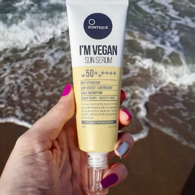 Suntique I'm Vegan Sun Serum SPF 50+ PA++++ review photo by Lunea