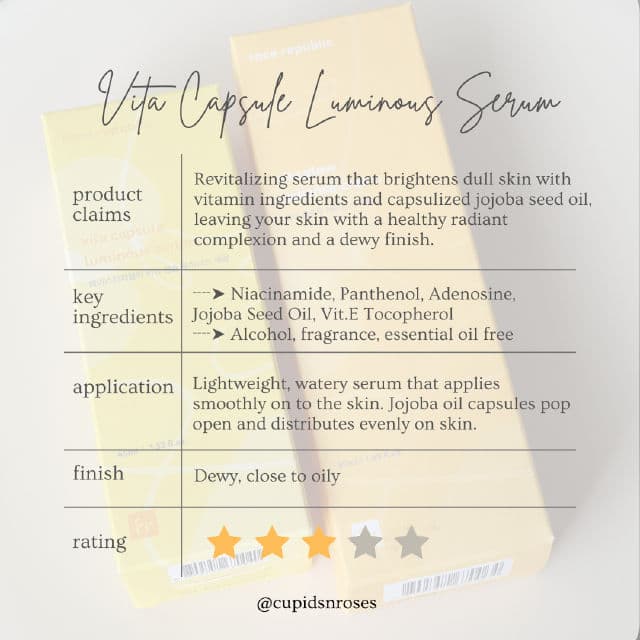 Face Republic Vita Capsule Luminous Serum review photo by cupidsnroses