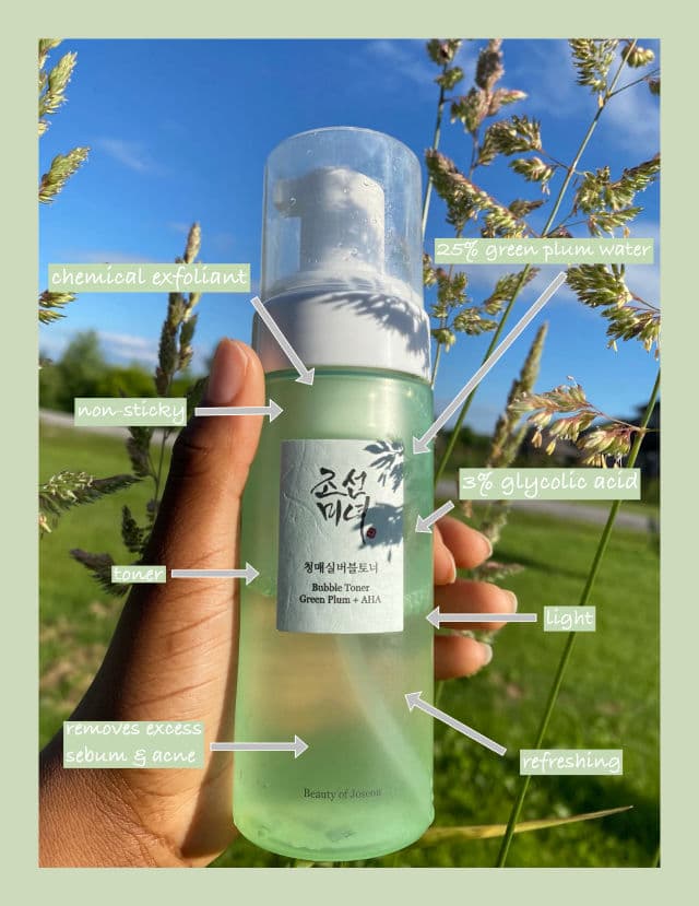 BEAUTY OF JOSEON Bubble Toner Green Plum + AHA review photo by NASISKIN