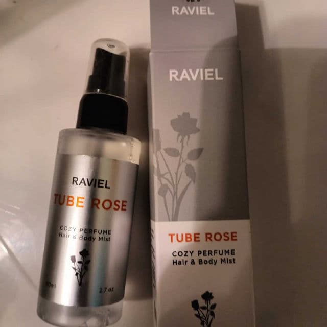 RAVIEL Tube Rose Cozy Perfume Hair & Body Mist Spray review photo by Jadenruby