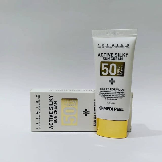 medi-peel Active Silky Sun Cream SPF50+ PA+++ review photo by peachperfectskin