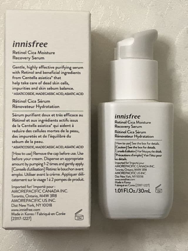 INNISFREE Retinol Cica Moisture Recovery Serum review photo by Lingua