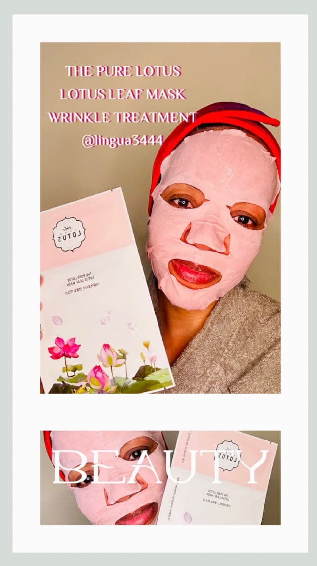 The Pure Lotus Lotus Leaf Wrinkle Treatment Mask review photo by Lingua