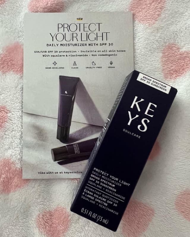 Keys Soulcare Protect Your Light Daily Moisturizer SPF30 review photo by emmaareviews