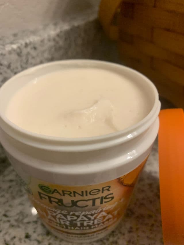 Garnier Fructis Damage Repairing Treat 3-In-1 Hair Mask + Papaya Extract review photo by JenShaf1
