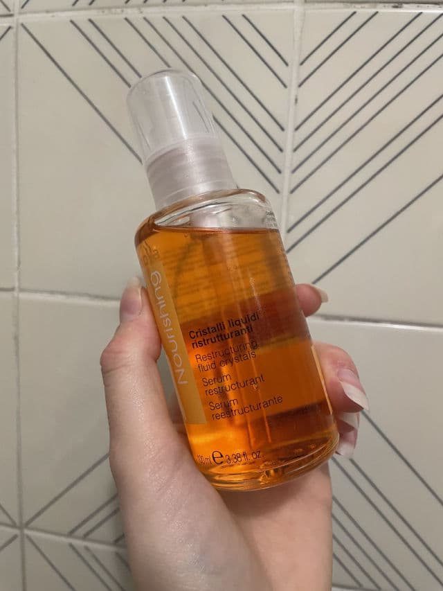 Fanola Nutri Care Restructuring Fluid Crystals Serum review photo by coccocacaobeauty