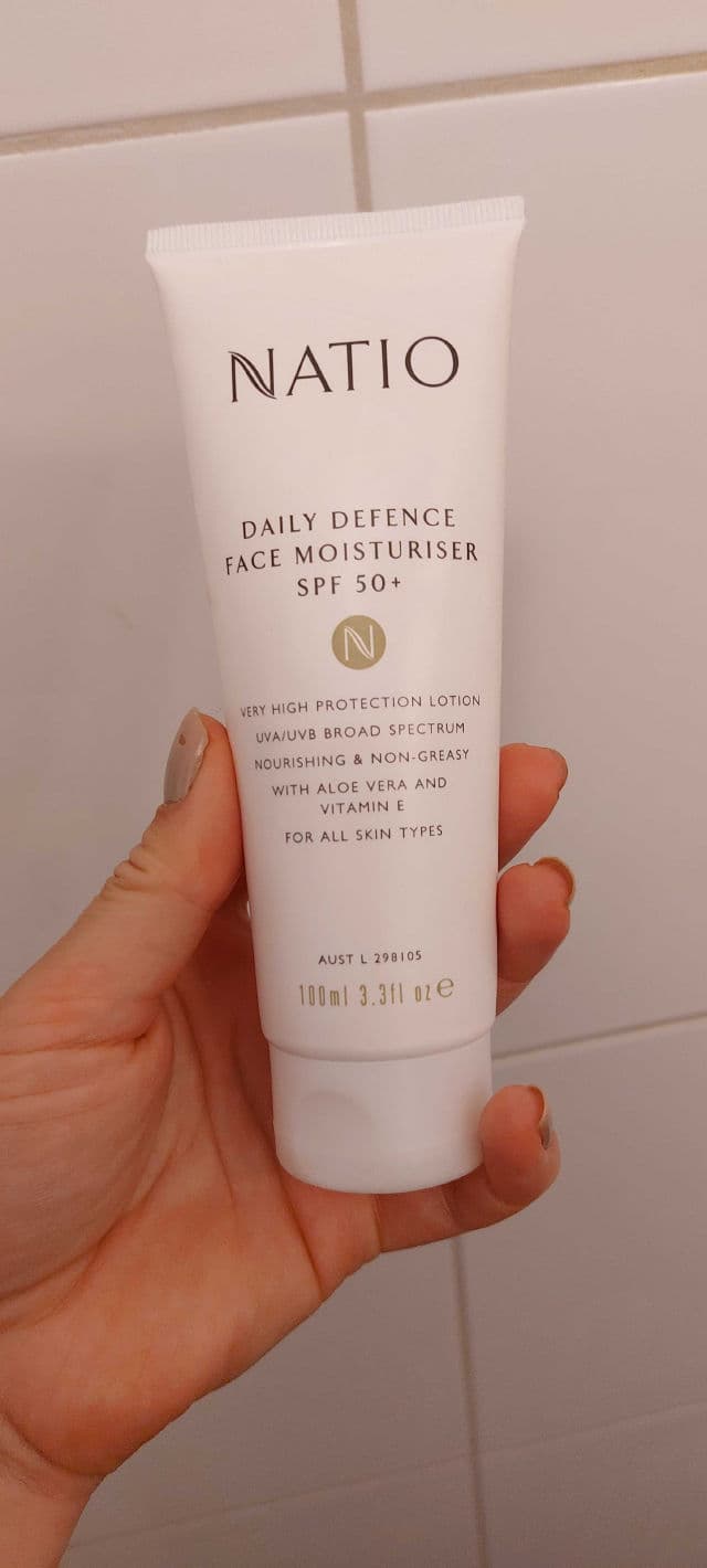 Natio Daily Defence Face Moisturiser SPF 50+ review photo by Idabel