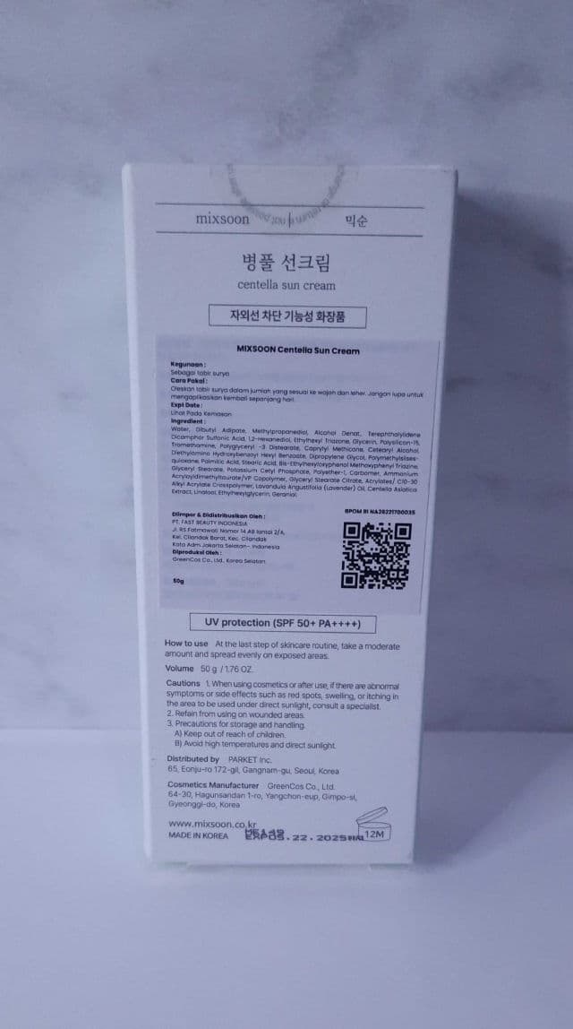 MIXSOON Centella Asiatica Sun Cream SPF 50+ PA++++  review photo by Cime