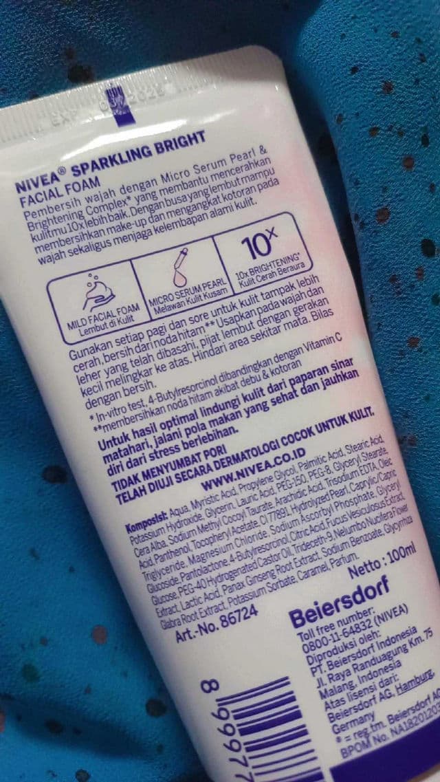 Nivea Sparkling Bright Facial Foam review photo by novitamarsaolyyy