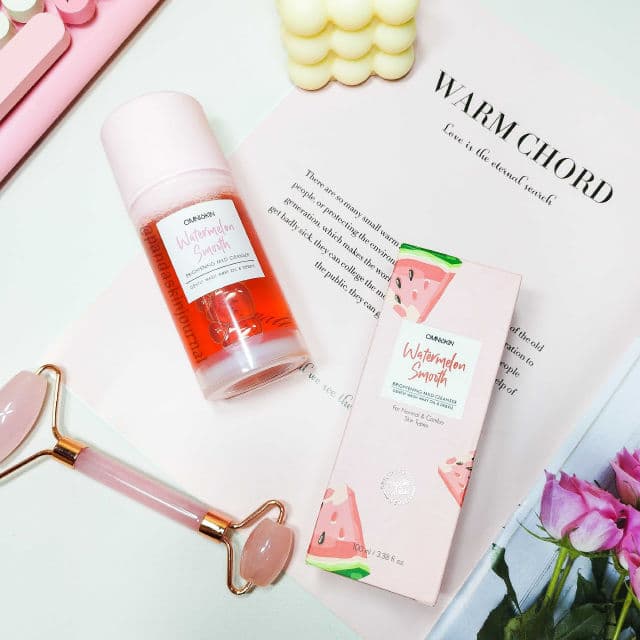 OMNISKIN Watermelon Smooth Brightening Mild Cleanser review photo by pandaskinjournal