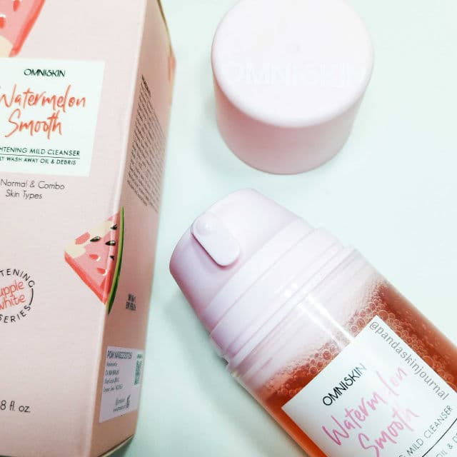 OMNISKIN Watermelon Smooth Brightening Mild Cleanser review photo by pandaskinjournal